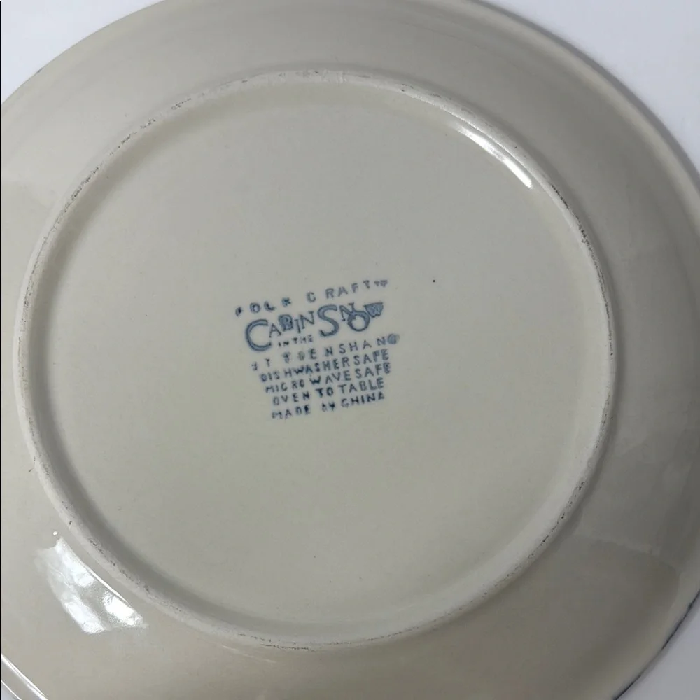 Rustic Cabin and Pine‎ Tree Decorative Plate